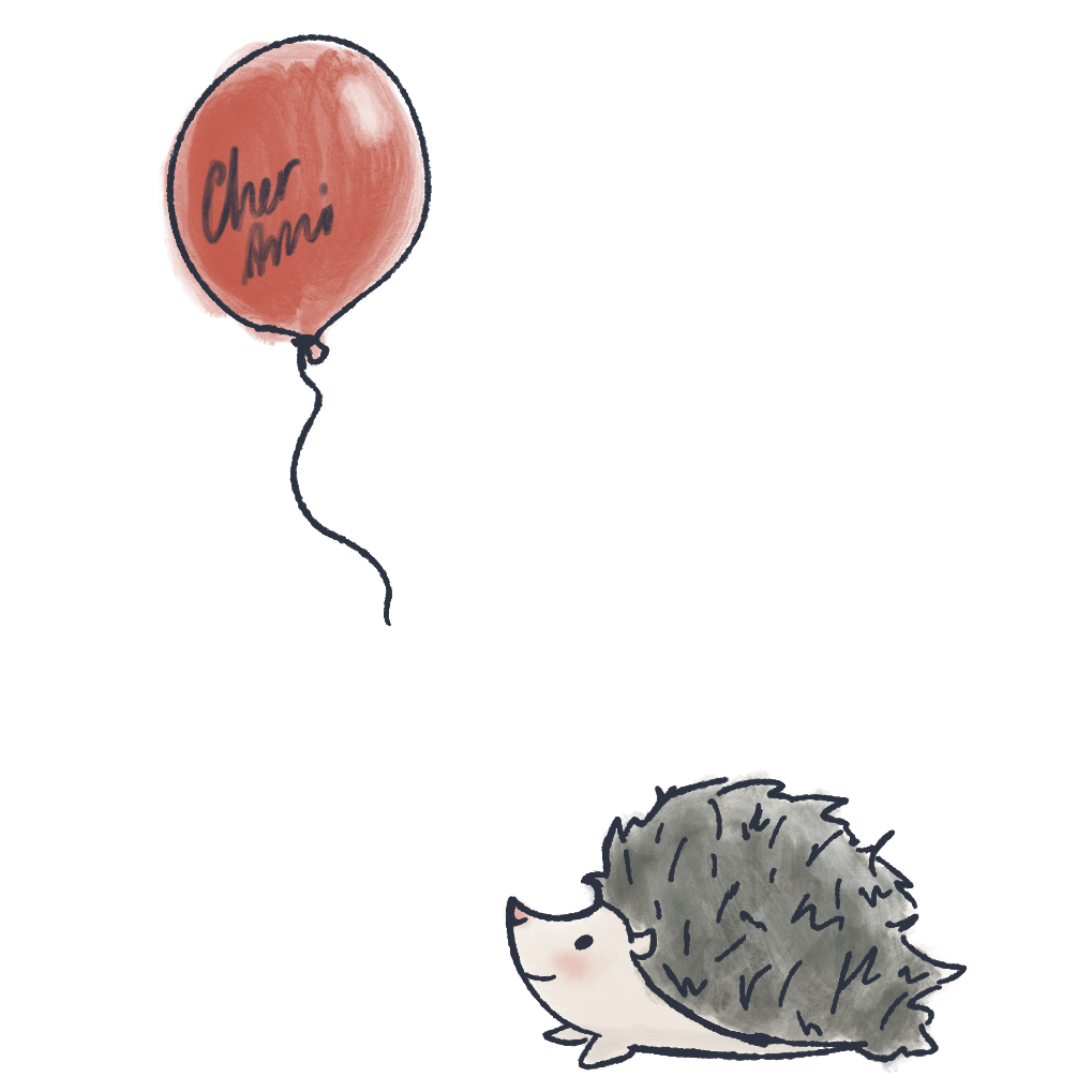 Hedgehog with Balloon